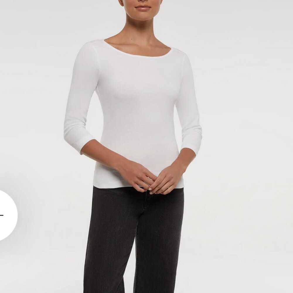 Three Dots Women's 3/4 Sleeve Scoop Neck Tee Size XL